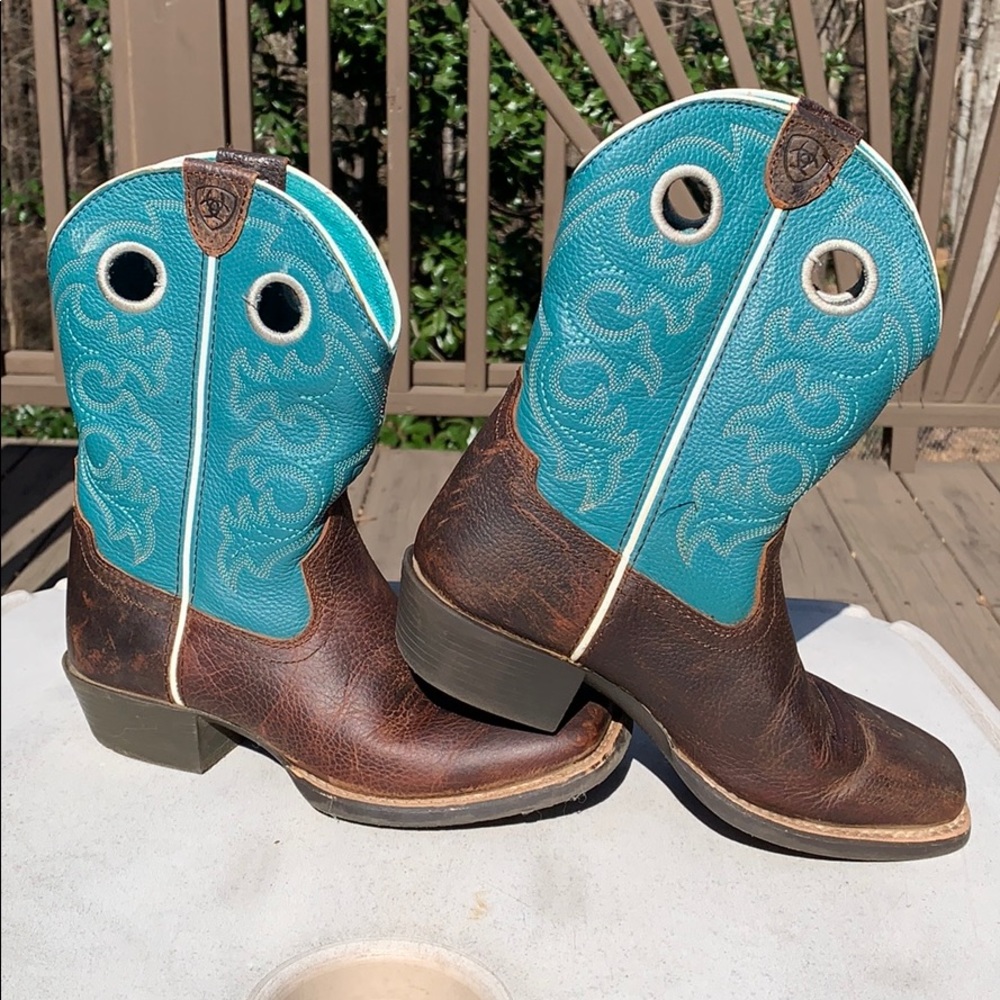 Kid's Ariat Brown Oiled Rowdy Crossfire Boots